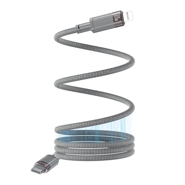 Yesido USB-C til Lightning Hurtigopladning Magnetisk Kabel PD 60W, 1m - Grå