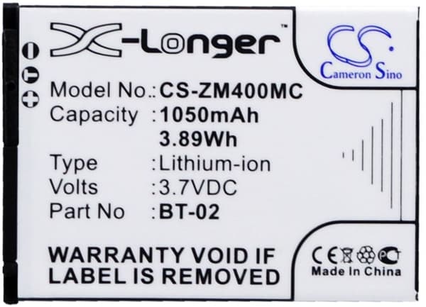 Batteri til Zoom 247-9036 osv.