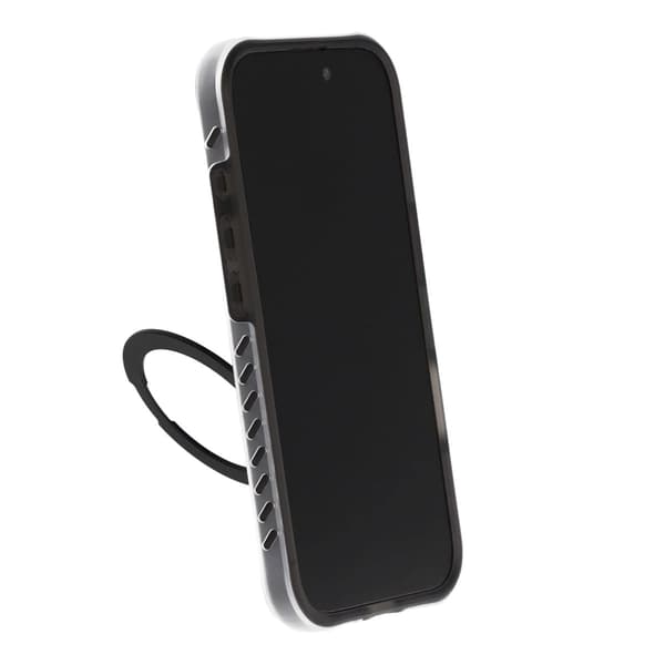 Mat Mobilcover med ringstativ til iPhone 16 Pro Max - Sort