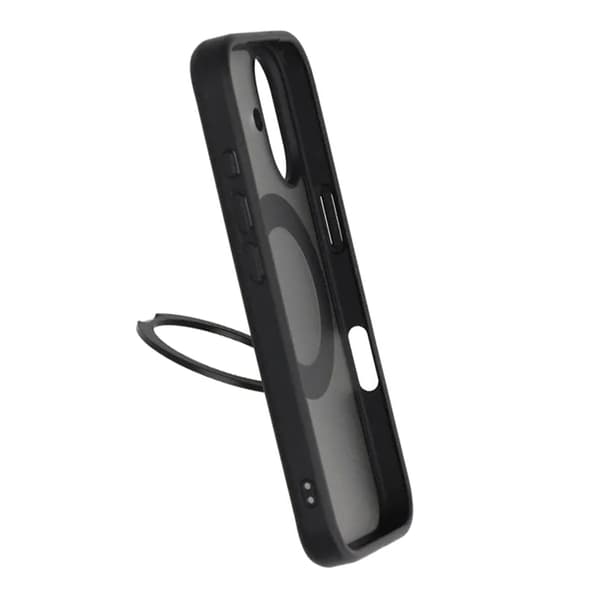 Mobilcover Roterende Magnetisk Stativ til iPhone 17 - Sort