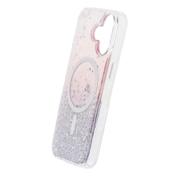 Glitrende MagSafe Cover med Stjerner til iPhone 17 - Lilla
