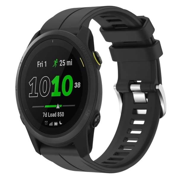 Garmin Forerunner 745 silikoninen kellon ranneke - musta