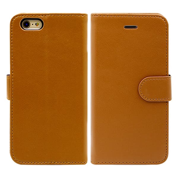 iPhone 6/6S Plånboksfodral Läder med Stativ - Brun