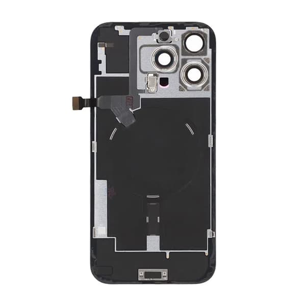 iPhone 16 Pro Max Bagside Glas Komplet OEM - Sandfarvet titanium