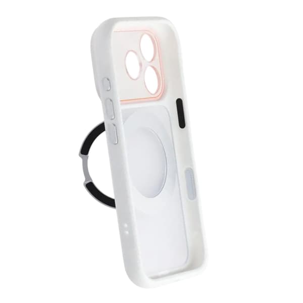 Skal med Roterbart MagSafe-Stativ för iPhone 17 Pro Max - Vit