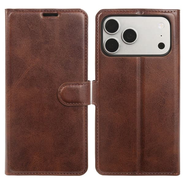 Plånboksfodral med stativ iPhone 18 Pro Max, iPhone 17 Pro Max - Brun