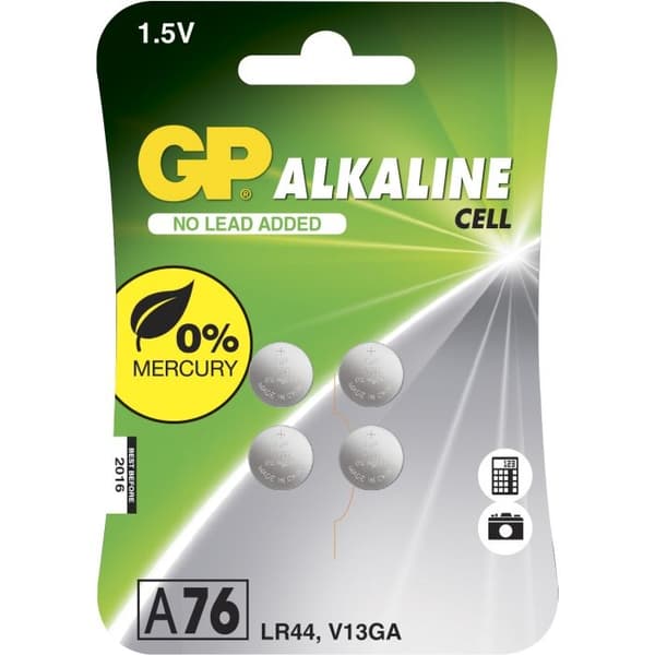 GP Ultra Plus Alkaline knapcelle A76/LR44 4-pak