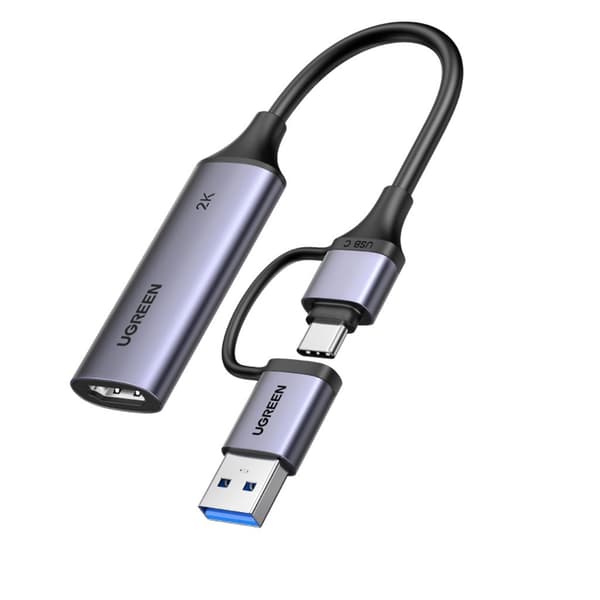 UGREEN HD HDMI til USB-A/USB-C Video Capture Card / Adapter - Grå