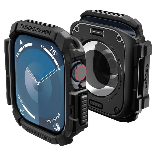 Spigen Rugged Armor Cover til Apple Watch 10 46mm - Sort