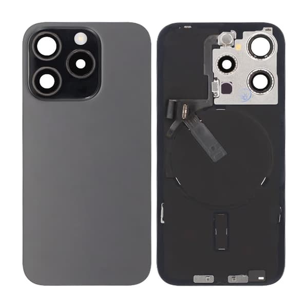iPhone 15 Pro Bagglas Komplet OEM - Titanium Sort