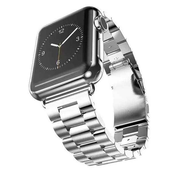 Apple Watch 42/44/46/49 mm urrem i rustfrit stål - Sølv