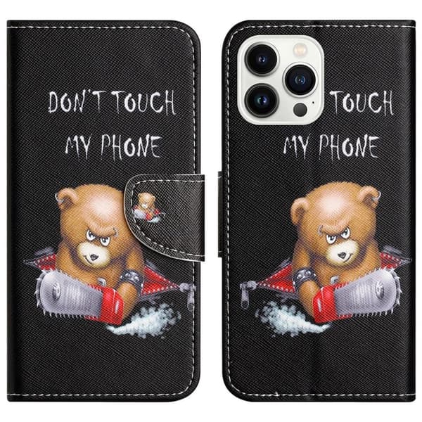 iPhone 16 Pro telefoncover med kortslot og stativ - Sort