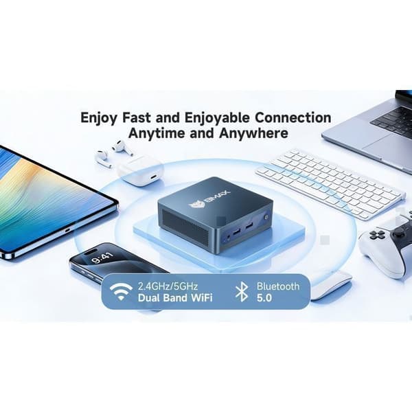 BMAX - B1 Plus - Mini PC - Intel ® J3355 - 6Go RAM - 128Go SSD - Windows 11 - edullinen minipc - WiFi 5G - Bluetooth 5.0