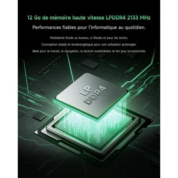 Mini PC-BMAX -B6 Plus - Intel Core i3 1000NG4 - 12Go RAM+512Go SSD- Windows 11 - edullinen minipc