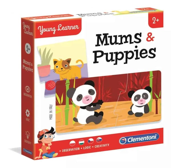 Animals Young&Learner Djur och deras ungar pedagogiskt spel Clementoni