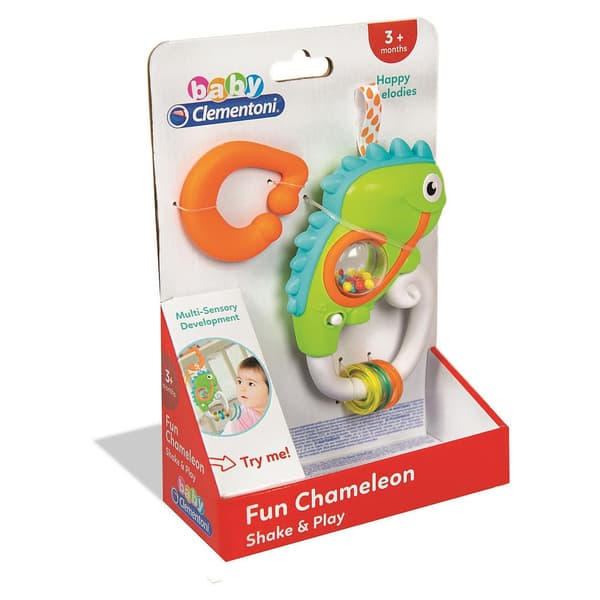 Chameleon Grön Kameleont Babyrassel 14 cm