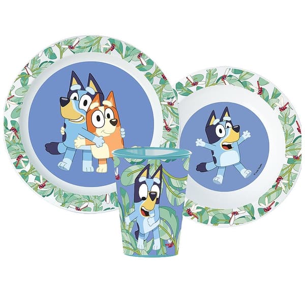 Bluey Tropical Dinner Set in Microplastic with Cup 260 ml