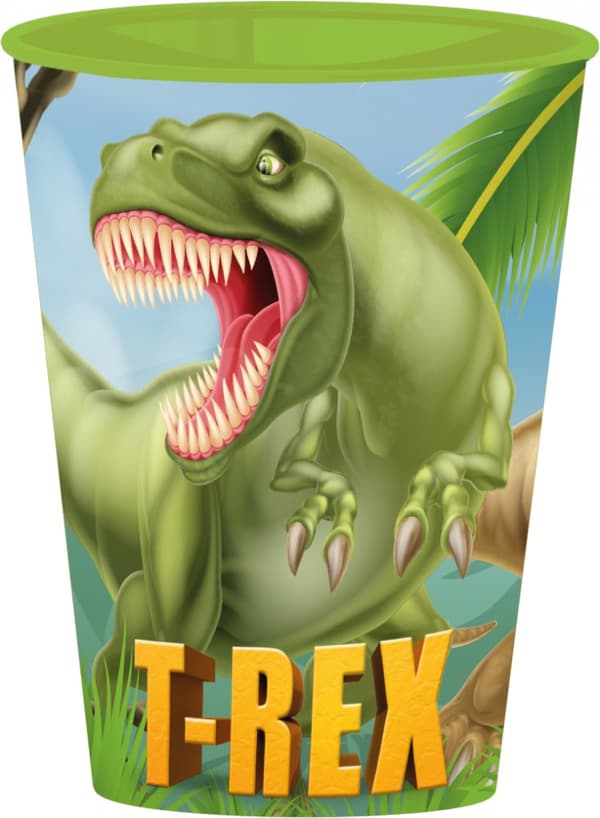 Dinosaur T-Rex mug, plastic 260 ml