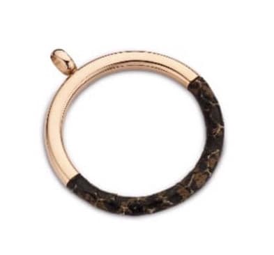 Victoria rose gold pendant with brown pattern