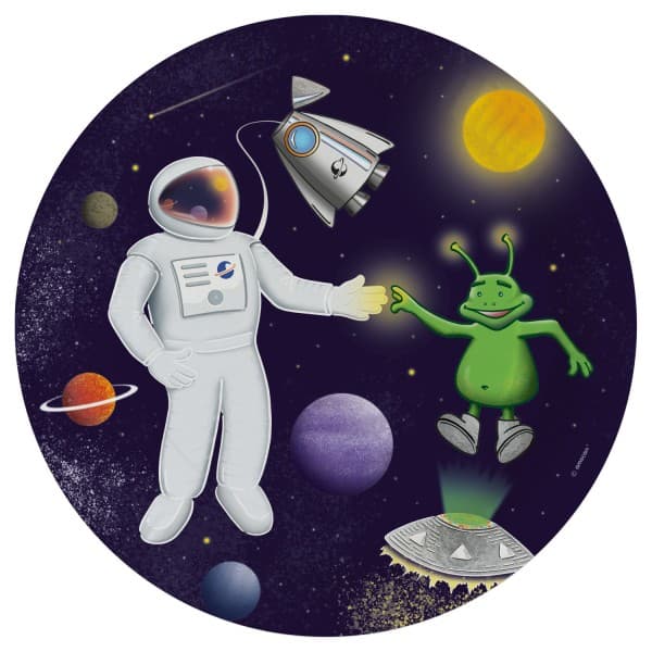 Space pappersassietter 8-pack 23 cm