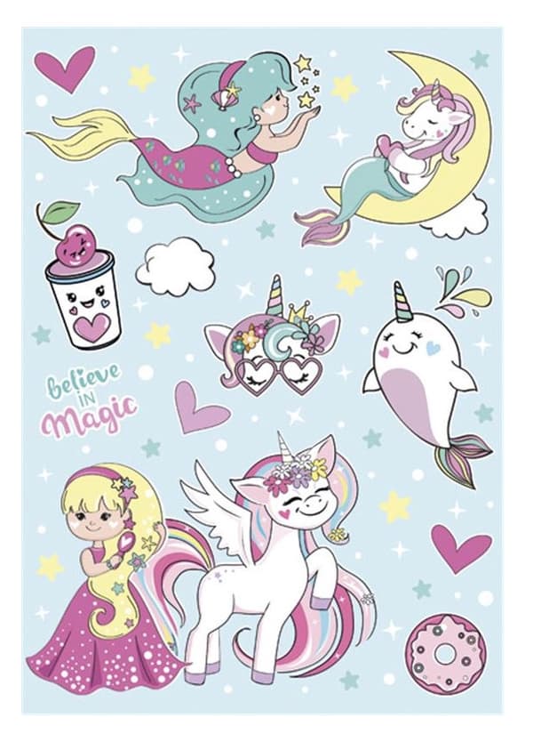 Unicorn Believe in Magic A4 folder with elastic band