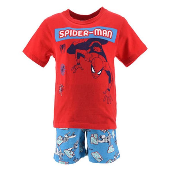Spindelmannen klättring röda korta barnpyjamas