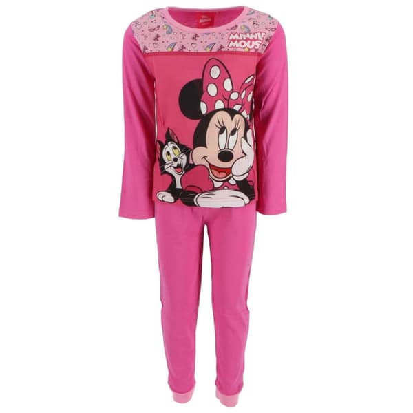 Disney Mimmi Pigg Figaro rosa lång pyjamas barn