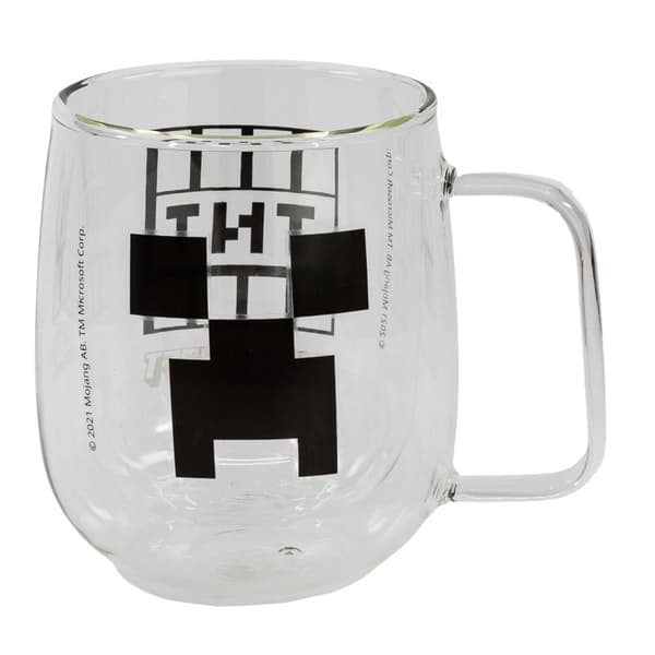 Minecraft kaffemugg i glas 29 cl