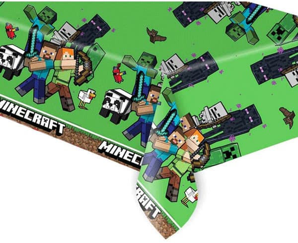 Minecraft grönt bordsduk 120x180 cm