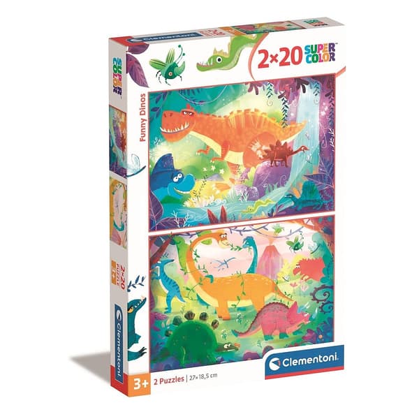 Dinosaur Fun 2x20 Piece Puzzle Clementoni