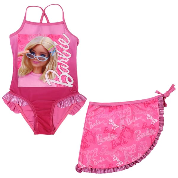 Barbie Style barnbaddräkt och sarong set