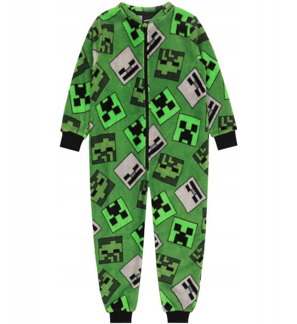 Minecraft barnpyjamas med lång ärm, overall