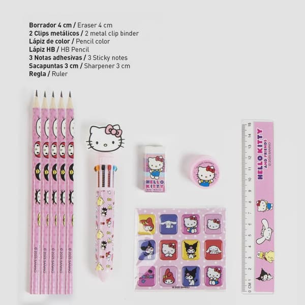 Hello Kitty Friends Rosa skrivset