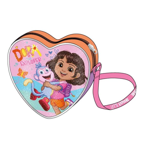 Dora the Explorer Let's Go glittrig axelväska
