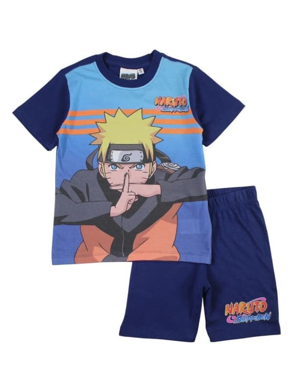 Naruto Kage Bunshin blå kort pyjamas för barn