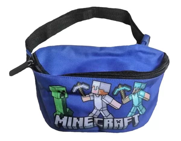 Midjeväska Minecraft Creeper blå 22x14 cm