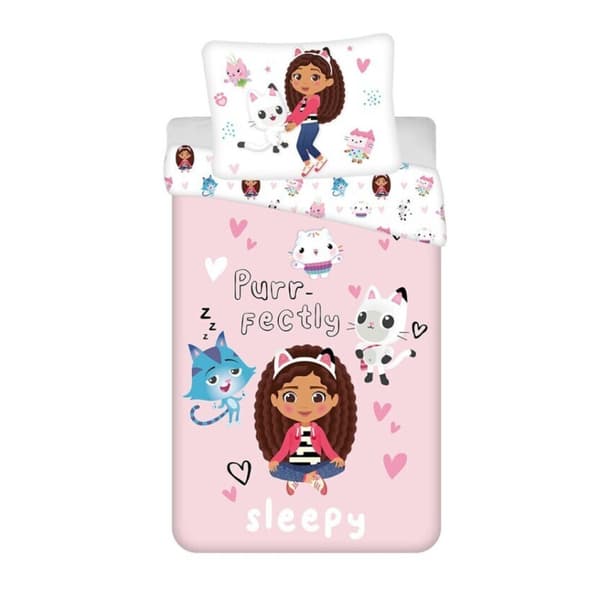 Gabbys Dockskåp påslakanset / bäddset, 140×200 cm, 65×65 cm, polycotton
