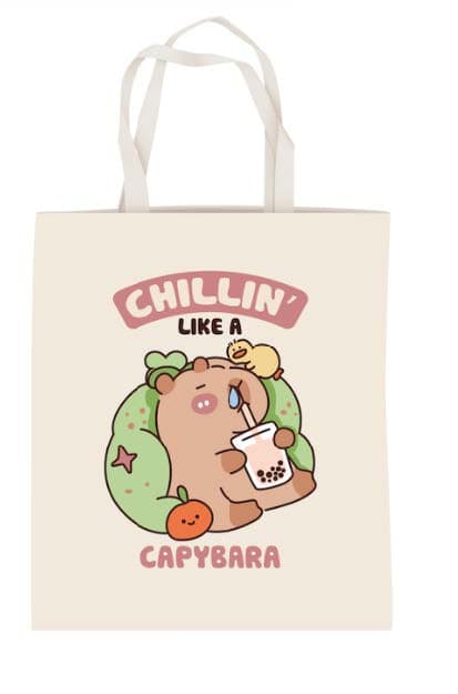 Capybara Chillin' bomullskasse 44 cm