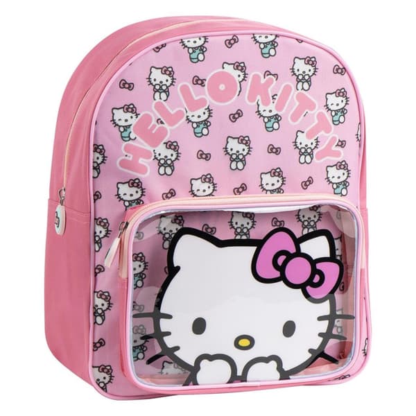 Hello Kitty Backpack Kids 30 cm – Pink School Bag with 2 Compartments, Adjustable Shoulder Straps, Cute & Practical