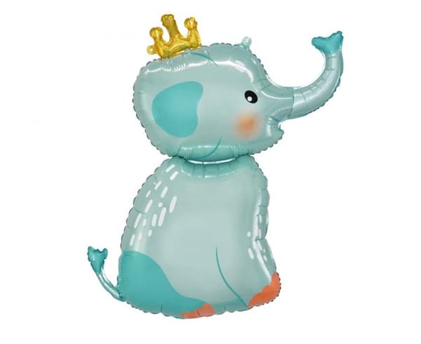 Elephant with crown foil balloon 70 cm
