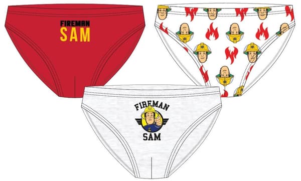 Fireman Sam Flame barnunderkläder, underdel 3-pack 122/128 cm