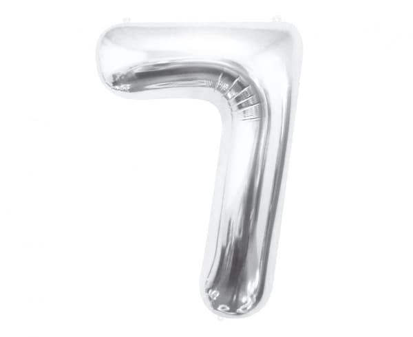 Nummer Silver, Silver Nummer 7 Folieballong 85 cm
