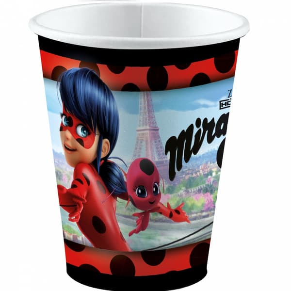 Miraculous Ladybug pappersmuggar 8-pack 250 ml