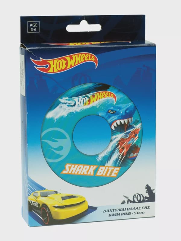 Hot Wheels Simring 51 cm – Blå Badring för Barn 3–6 år