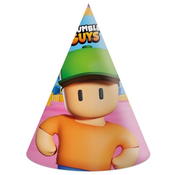 Stumble Guys Party Hat, Bicorn 6-pack