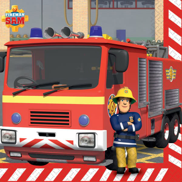 Fireman Sam servetter, 16-pack, 33x33 cm