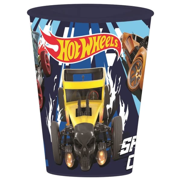 Hot Wheels Blue Fire mug, plastic 260 ml