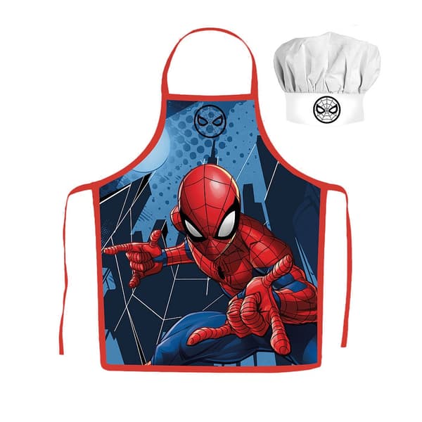 Spiderman Blue Kids Apron 2-Piece Set