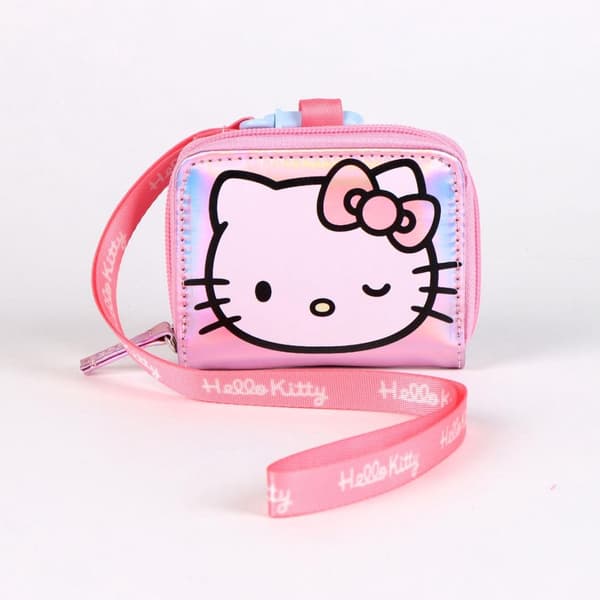 Hello Kitty plånbok i rosa iriserande