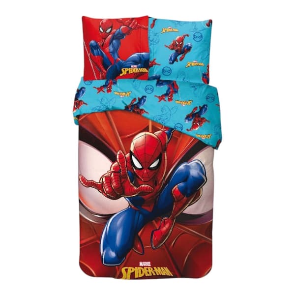 Spiderman Red Alert påslakanset 140×200 cm, 65x65 cm